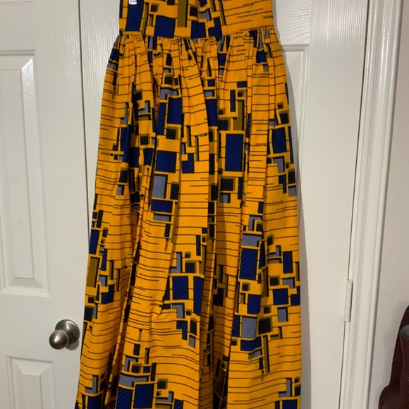 Caterina African Print Custom-Maxi Made Skirt